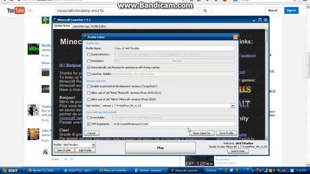 Minecraft Minidump Error FIX [Does not work anymore] смотреть онлайн