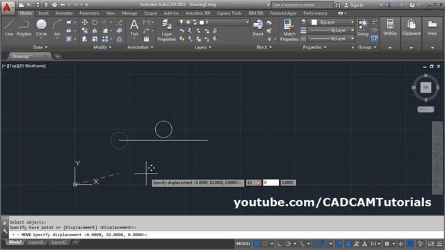 AutoCAD Move Command Tutorial Complete | Displacement, Distance, Snap Point, Coordinates, to Origin смотреть онлайн