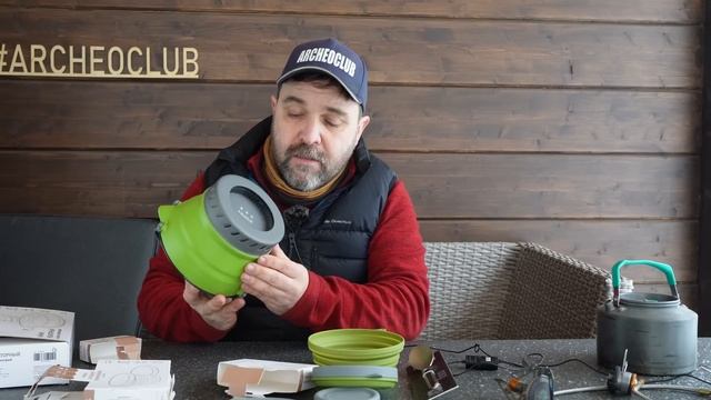 Складная силиконовая посуда и чайник-мутант с радиатором от Сплав