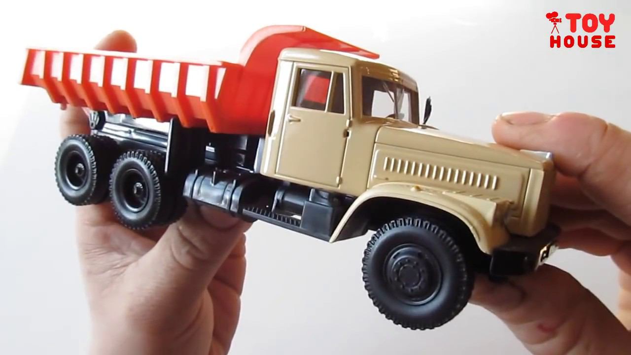 Обзор машинок. КРАЗ 256 самосвал металлическая коллекционная модель от АВТОТАЙМ.