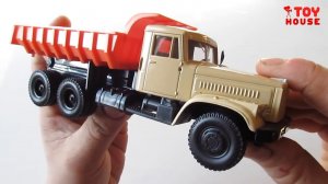 Обзор машинок. КРАЗ 256 самосвал металлическая коллекционная модель от АВТОТАЙМ.