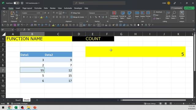 20) Excel - COUNT Function смотреть онлайн