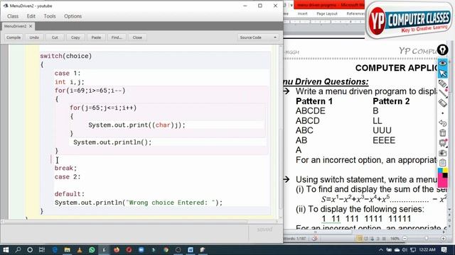 Lec 7 || Menu Driven Program Java | Switch Program in Java | For section B | Icse class 10 Computer смотреть онлайн