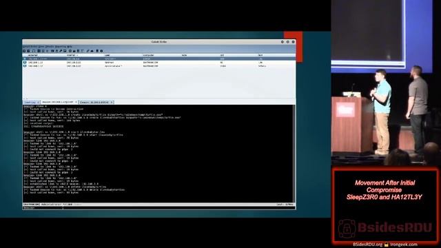 BsidesRDU 2018 03 Movement After Initial Compromise SleepZ3R0 and HA12TL3Y смотреть онлайн