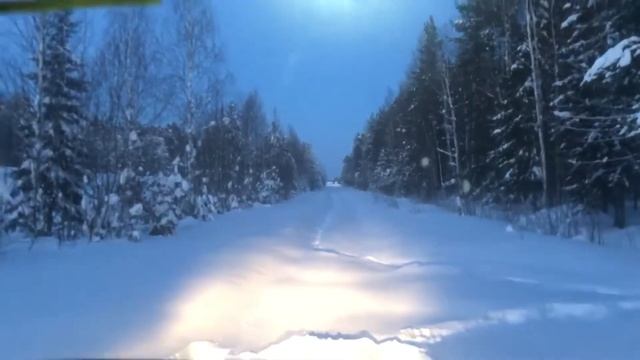 Югорск, на Хантере вдоль железной дороги после снегопадов. смотреть онлайн