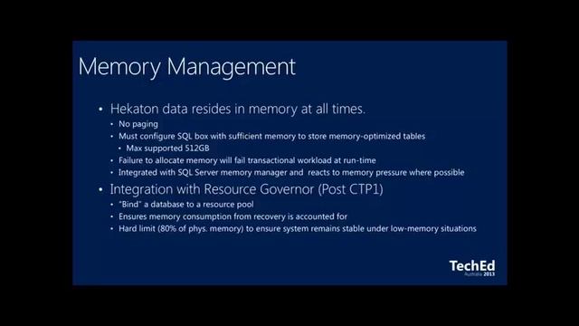 In Memory OLTP for DBA SQL Server 2012 R2 and 2014 56 смотреть онлайн