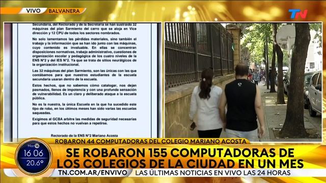 OLA DE ROBOS EN LOS COLEGIOS DE LA CIUDAD | Se Llevaron 44 Computadoras Del Colegio Mariano Acosta