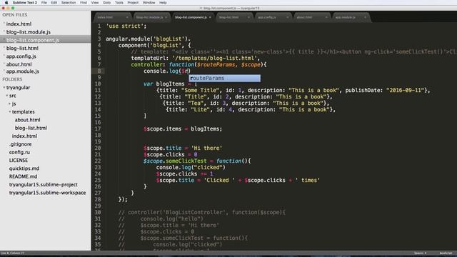 Try AngularJS 1.5 - 17 of 33 - URL Routing Part 3 - RouteParams смотреть онлайн