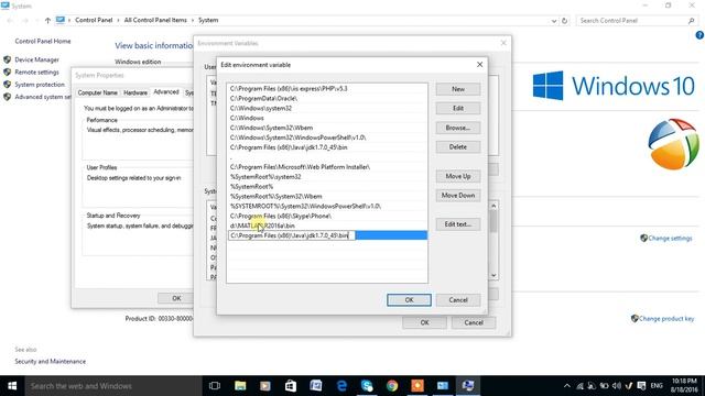 How to set JAVA Path in Windows 10 смотреть онлайн