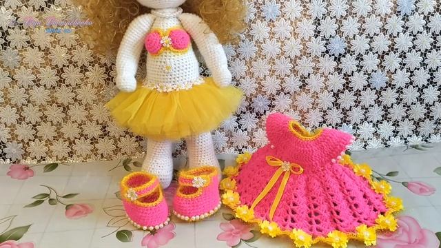 Кукла Полина. Вязаная крючком. смотреть онлайн