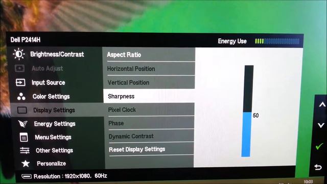 Dell P2414H Menu System (OSD) смотреть онлайн