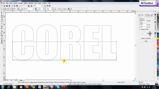 Corel Draw - dvobojni tekst смотреть онлайн