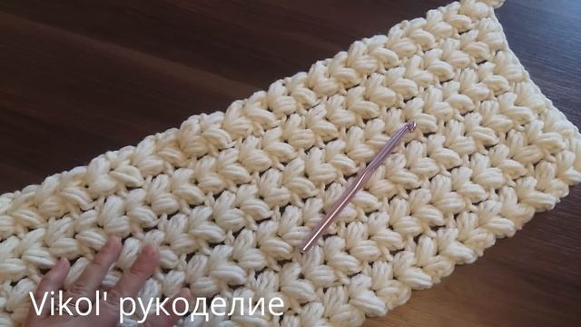 Вяжем крючком шарф снуд воздушными столбиками смотреть онлайн