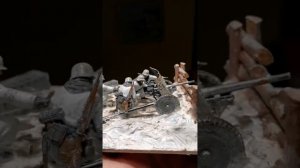 Диорама «Зимняя дуэль. Пушка Pak36 с расчетом». Масштаб 1:35
