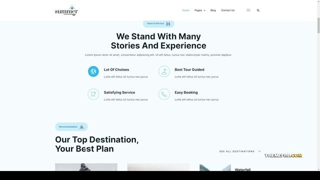Summer - Travel Agency Elementor Template Kit vacation tours смотреть онлайн