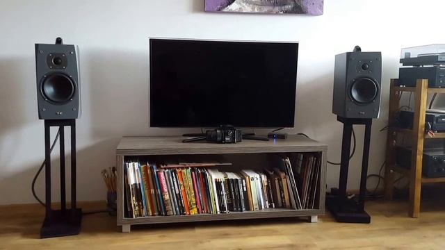 Sound test of speakers ELAC BS53 on wooden stands смотреть онлайн