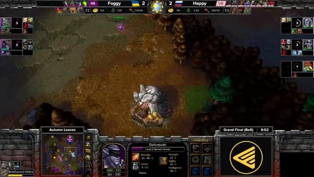 Happy vs Foggy ЭТО РУССКИЙ ИГРОК ТАК ТАЩИТ? MEDOED комментирует игру HAPPY, первое видео WarCraft 3 смотреть онлайн