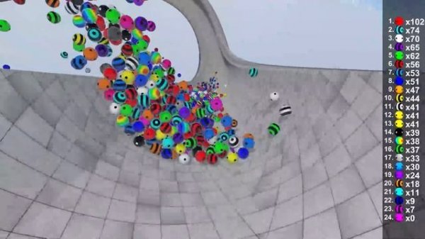 Don't Fall Off the Course 2 - The Half Pipe - Proliferation Survival Marble Race in Unity