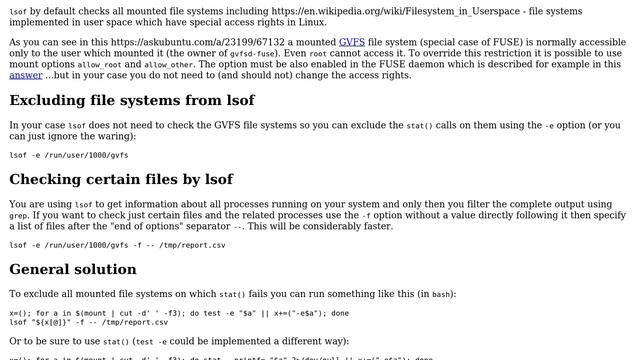 Unix & Linux: lsof: WARNING: can't stat() fuse.gvfsd-fuse file system (2 Solutions!!) смотреть онлайн