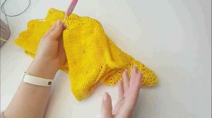 Платье для девочки спицами и крючком. Часть 3.