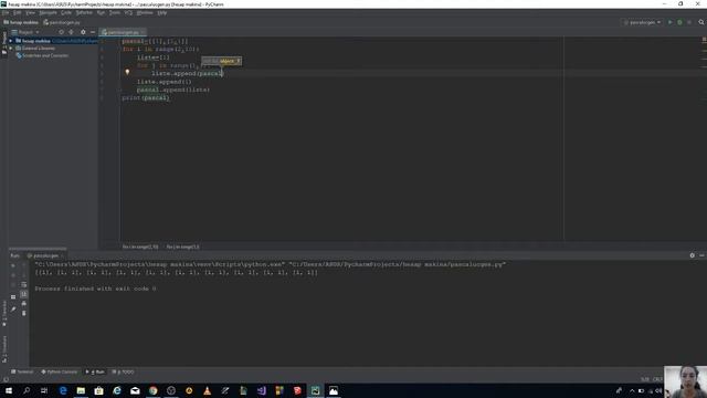 Python Dersleri 4 // Python ile pascal üçgeni yapma смотреть онлайн