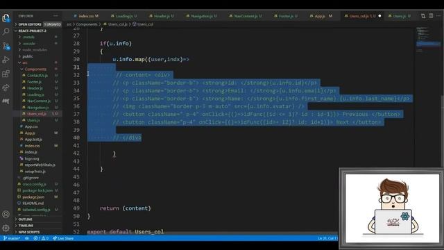React JS Course - Web Development - lesson 12 - Fetching collection - Mapping - || تطوير الواجها смотреть онлайн