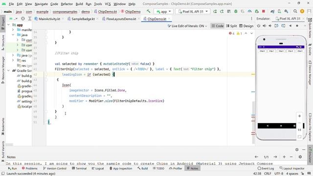 Chips in Jetpack Compose | Android | Material 3 смотреть онлайн
