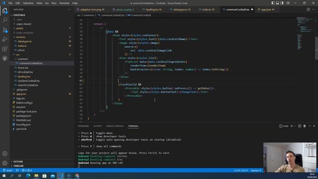Branding + Improving our Cocktails App (React Native App Tutorial) смотреть онлайн