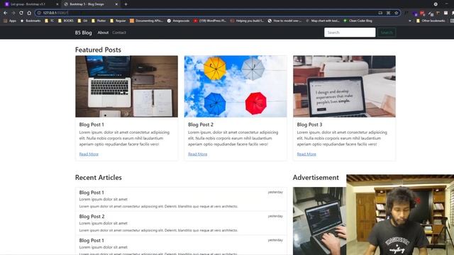 33.10 Blog Design With Bootstrap 5 - Search Page Design | সার্চ পেজ ডিজাইন | HM Nayem смотреть онлайн