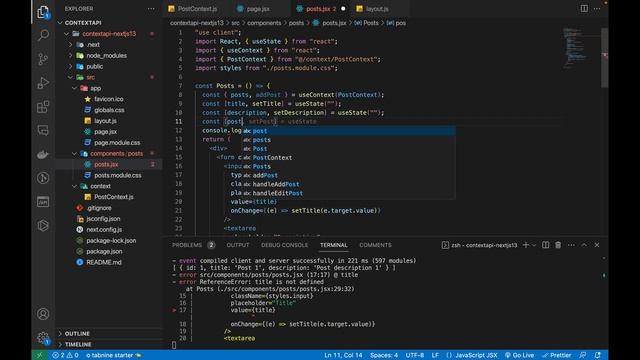 Integrate Context Api in Nextjs 13 - Build CRUD App смотреть онлайн