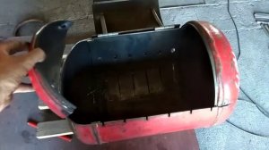Мангал из маленького газового баллона.