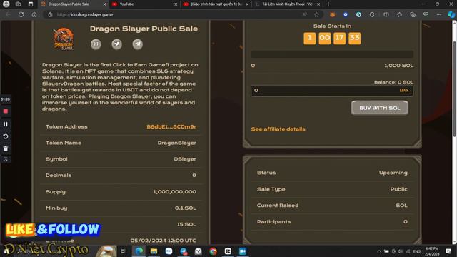 ⭐️ Game NFT | Dragon Slayer | The First Click to Earn on Solana ⭐️ #opensea #gamefi #taichinh смотреть онлайн