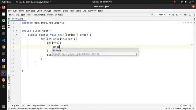 Break & Continue statement in java смотреть онлайн