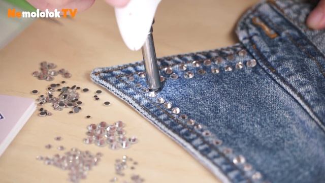 Дизайн стразами на одежде своими руками - термоаппликатор для страз и заклепок Pebaro смотреть онлайн