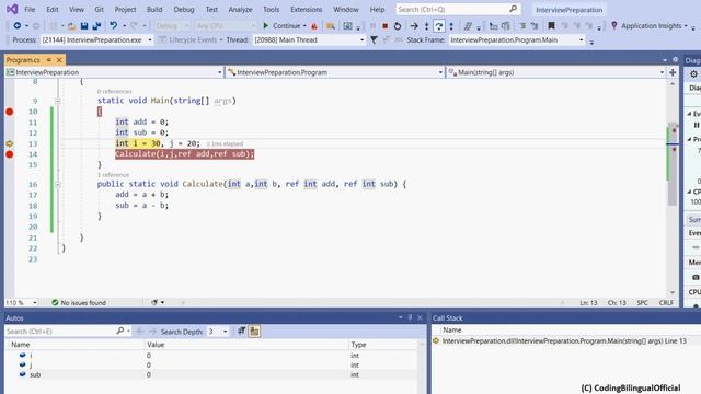 How to return multiple values c# in English | Using ref Keyword смотреть онлайн