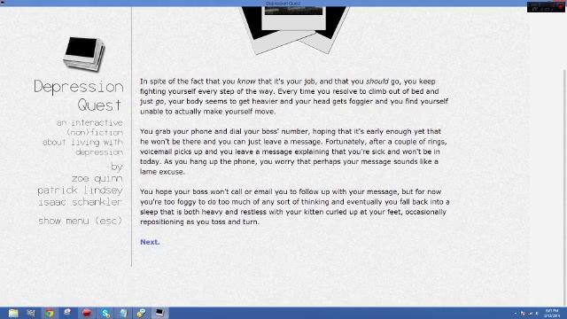 Depression Quest - Gameplay Walkthrough - Part 18 (Sick Day) смотреть онлайн