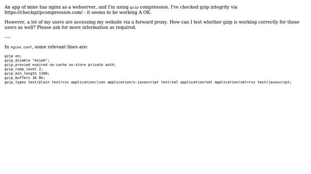 DevOps & SysAdmins: Testing gzip for users accessing website via forward proxy смотреть онлайн