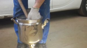 Что делать если помял самовар. (Тульский самовар рихтовка)