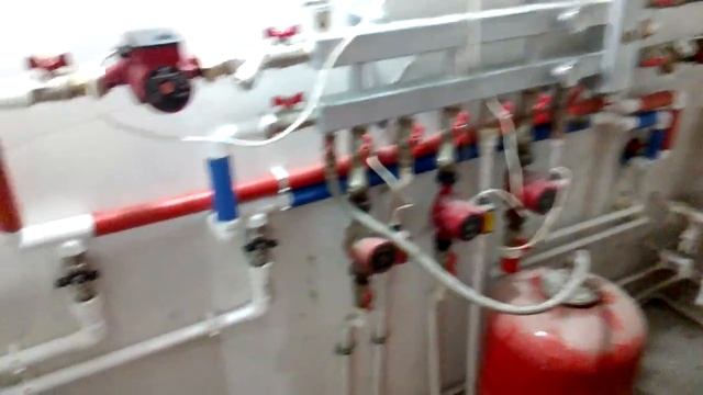 Теплый пол на кухню и лоджию. Коллектор на 2 контура. смотреть онлайн