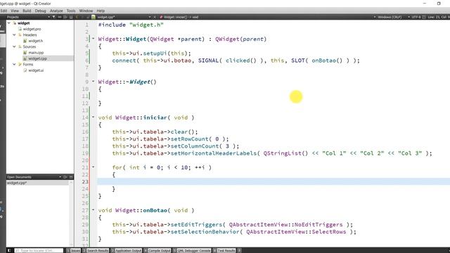 Linguagem C++ Qt - QTableWidget usando tabela de dados смотреть онлайн