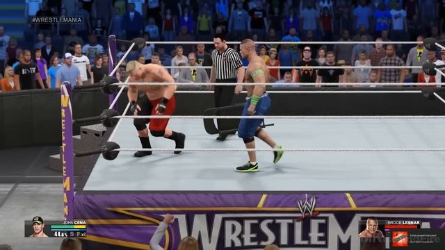 WWE 2K15 PC Gameplay John Cena Vs Brock Lesnar [1080p HD 60FPS Max Settings] WWE 2K15 PC смотреть онлайн