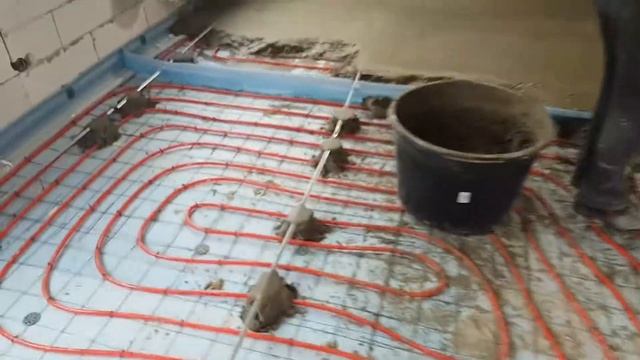 Заливка стяжки теплого пола смотреть онлайн