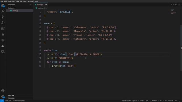 Cores no terminal Python (COLORAMA) смотреть онлайн