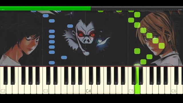 Death Note L's theme Piano Cover Midi tutorial Sheet app Karaoke 2020 смотреть онлайн