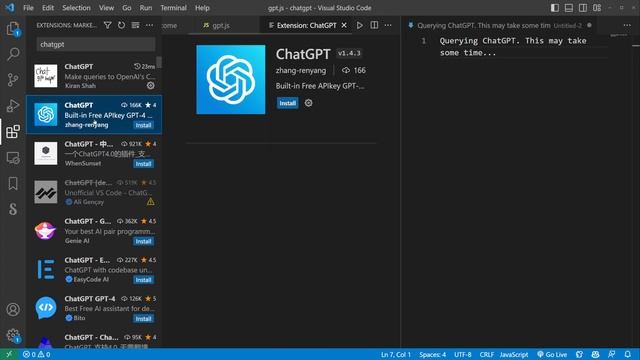 VSCode ChatGPT Extension (Optimize and Fix Bugs with GPT 4 in Visual Studio Code) смотреть онлайн