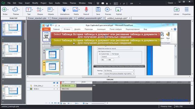 4. Adobe captivate 8 - Настройка параметров записи (захвата) проектов, русификация Text captions смотреть онлайн