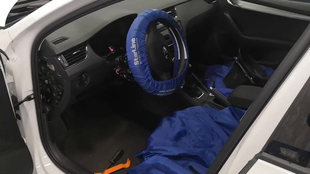 Установка StarLine E96BT GSM GPS на Skoda Octavia A7 2020 года выпуска