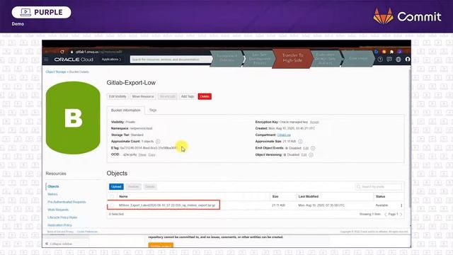 Commit Virtual 2020 Oracle Demo: Cross Domain DevSecOps With GitLab And Oracle Cloud
