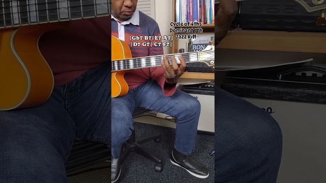 Cycle of 4ths Dominant 7th Jazz Riff (2) #jazzguitarplayer #ronjackson #jazzriff #jazz смотреть онлайн