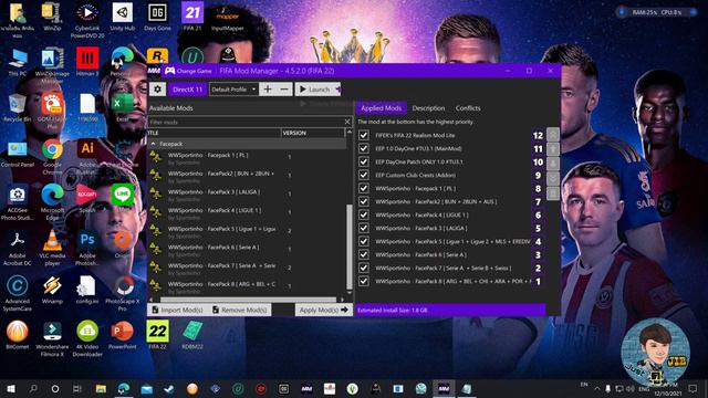 FIFA 22 - สอนลงมอด EEP ตัวแรก + FIFER Mod Lite + หน้านักเตะใหม่ๆจาก WWSPORTINHO смотреть онлайн